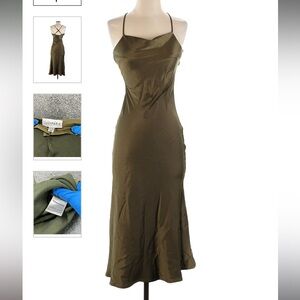 olive green maxi dress